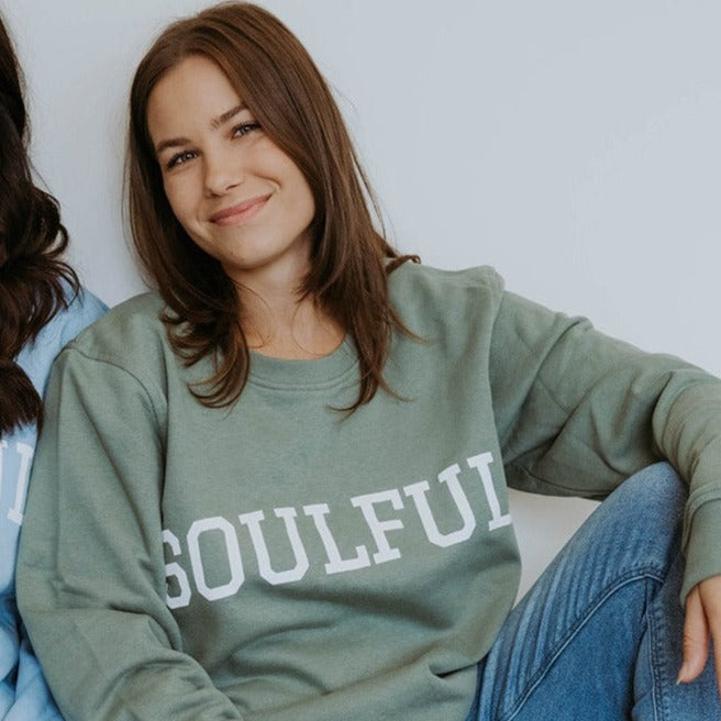Soulful Dusty Forest Crewneck Sweater