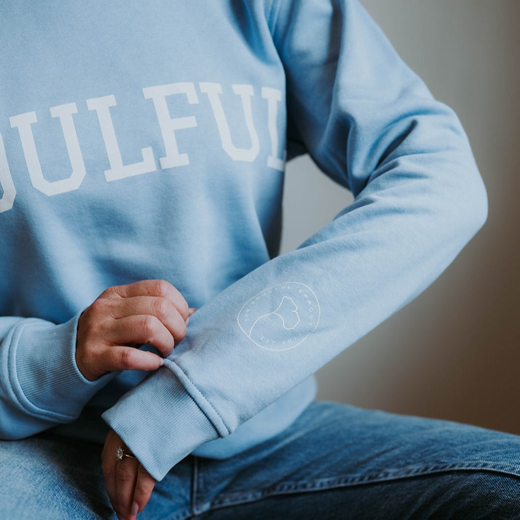 Soulful Sky Blue Crewneck Sweatshirt