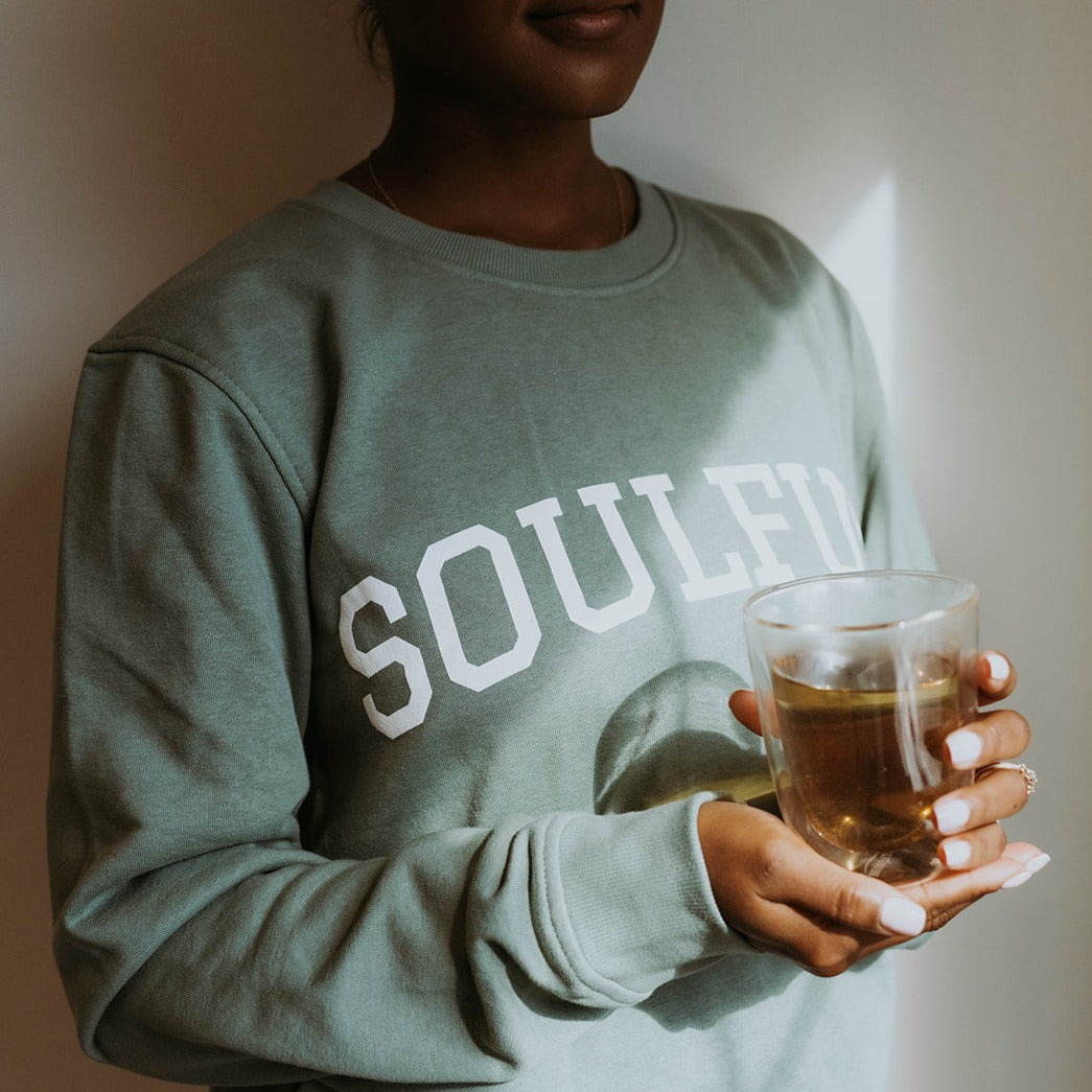 Soulful Dusty Forest Crewneck Sweater